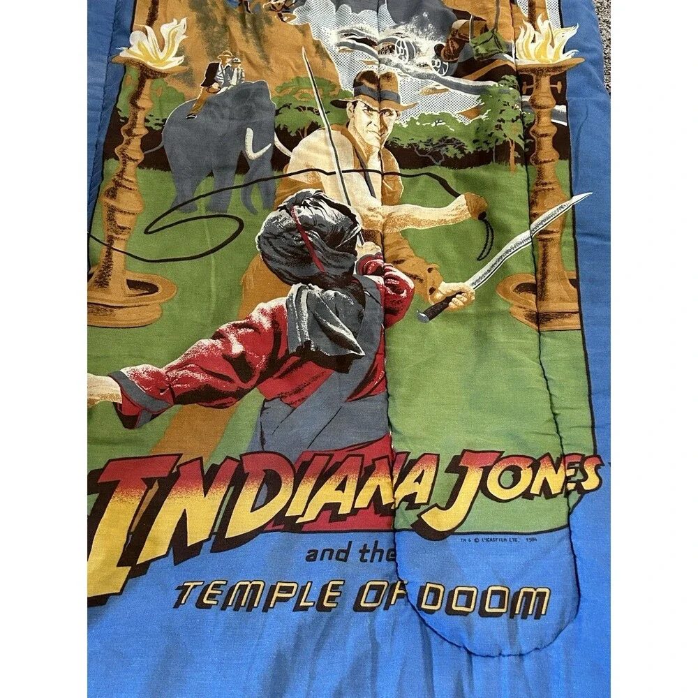Vintage 1984 Indiana Jones And The temple Of Doom Sleeping Bag